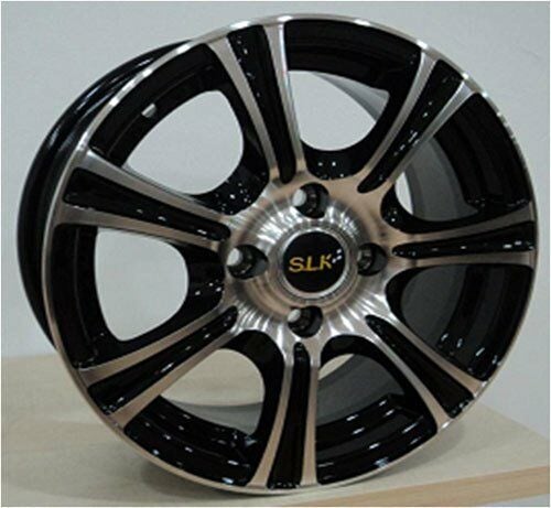 Slk SLK 1157 5.5x13inç 4x100/114.3 Black Machined Çelik Jant