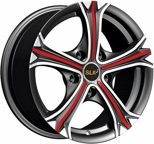 Slk SLK 2003 6.5x15inç 5x112 Mat Black Red Çelik Jant