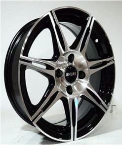 SLK Slk 2076 6.5x15inç 4x100 et35 73.1 Black Machined Çelik Jant