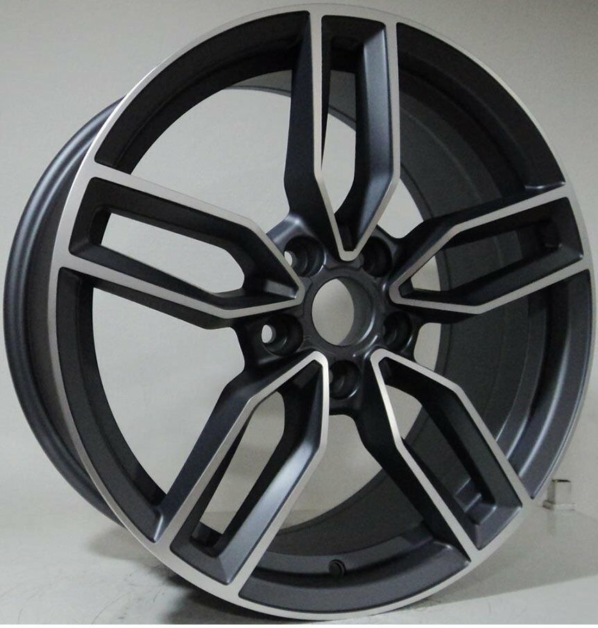 POWCAN BK-916 8x18inç 5x112 ET45 66.45 BLACK Machıned Replika Çelik Jant