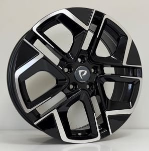 BKY 1258 7.5X18İNÇ  5X112 ET45 57.1 BLACK MACHINED XL ÇELİK JANT