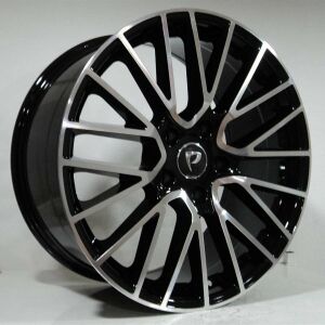 POWCAN BK-5351 9.5x20inç 5x130 ET50 71.6 BLACK Machıned Replika Çelik Jant