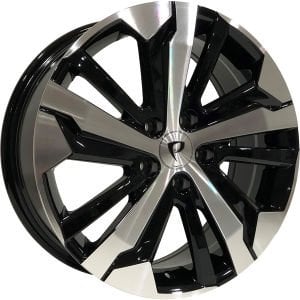 BK 5837 7X17 inç 4X108 ET25 65.1 BLACK MACHINED XL ÇELİK JANT