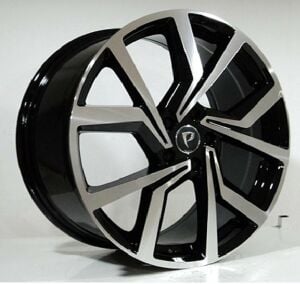 POWCAN BK-5125 6x14inç 5x100 ET35 57.1 BLACK Machıned Replika Çelik Jant