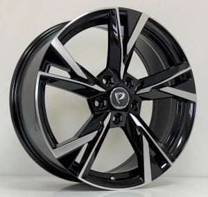 BKY 1241 7.5X18İNÇ  5X112 ET46 57.1 BLACK MACHINED XL ÇELİK JANT