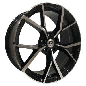 BKY 5801 8X18İNÇ  5X112 ET45 57.1 BLACK MACHINED XL ÇELİK JANT