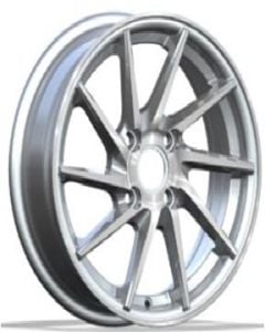 SRW 0194 6x14inç 4x100 et35 73.1 Silver Machined Çelik Jant