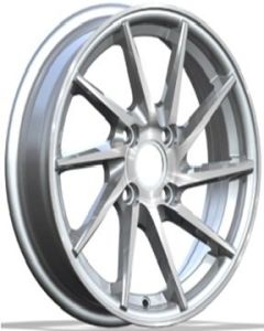 SRW 0194 6x14inç 4x100 et35 73.1 Silver Machined Çelik Jant