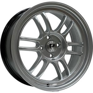 BK 808  7.5X17 inç 4X100 ET35 73.1 HYPER SILVER çelik jant