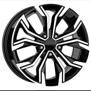 DY 667 7.5X17 inç 4X100 ET40 60.1 BLACK MACHINED XL ÇELİK JANT