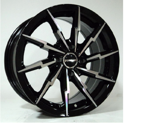 Powcan BK 5033 6.x15inç 4x100 et35 73.1 Black Machined Çelik Jant
