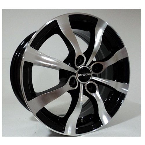 Powcan BK 296 5.5x14inç 4x100 BLACK MACHİNED ÇELİK JANT