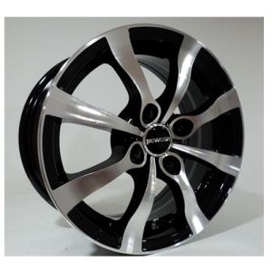 Powcan BK 296 5.5x14inç 4x100 BLACK MACHİNED ÇELİK JANT