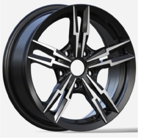 Powcan BK 5007 6.5x15inç 4x100 et35 73.1 Black Machined Çelik Jant