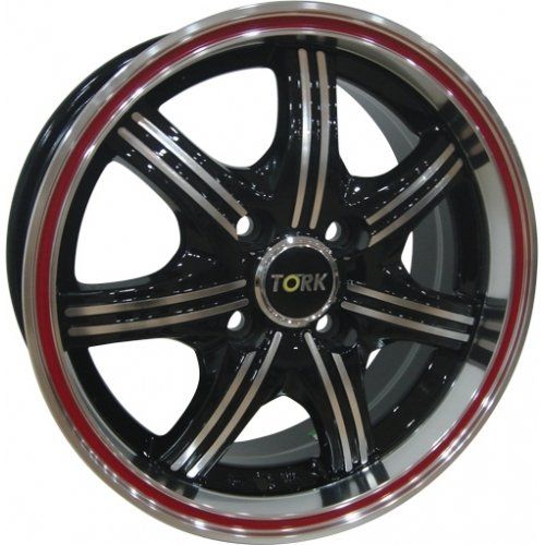 Megatork TORK 454 6.5x15inç 4x100 BLACK MACHINED + RED
