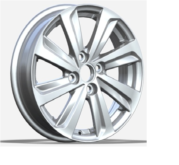 Powcan BK 736 5.5x15inç 4x100 et 40 54.1 Silver Machined Toyota Replika Çelik Jant
