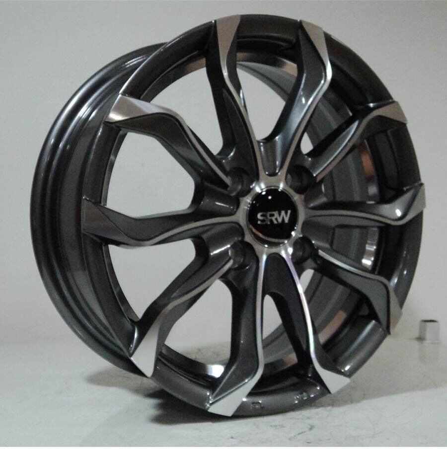 SRW 0190 6x15inç 4x108 et38 73.1 Silver Machined Çelik Jant