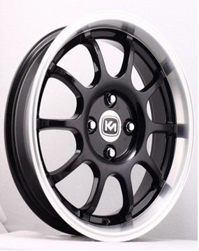 Kormetal KM 175 6.5x15inç 4x100 et30 67.1 Red Black Machined Çelik Jant