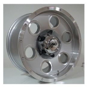 Powcan BK 412 8X15inç 6X139.7  SİLVER MACHİNED ÇELİK JANT