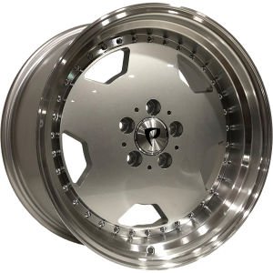 BK 5852 8X18İNÇ  5X112 ET35 66.56 SILVER+LIP MACHINED XL ÇELİK JANT