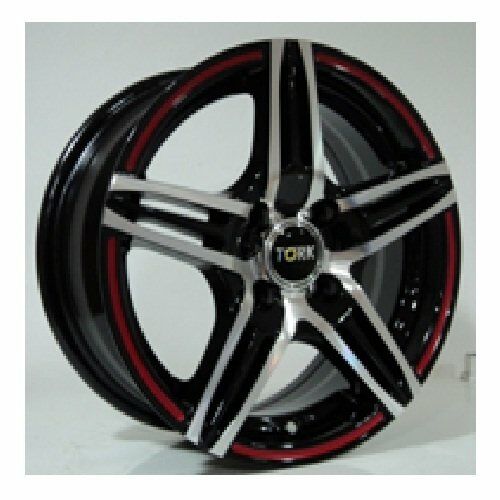 Megatork TORK 890 6X14inç 4X100 BLACK MACHİNED+RED  ÇELİK JANT