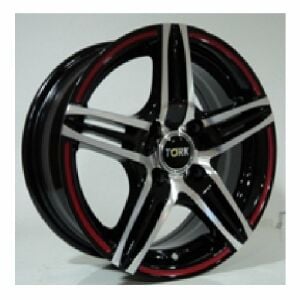 Megatork TORK 890 6X14inç 4X100 BLACK MACHİNED+RED  ÇELİK JANT