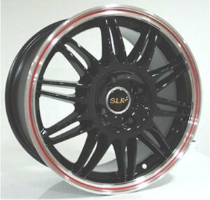Slk SLK 1302 6.5x15inç 4x100 BLACK MACHINED RED ÇELİK JANT
