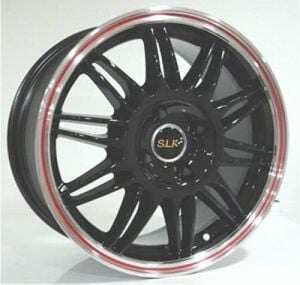 Slk SLK 1302 6.5x15inç 4x108 BLACK MACHINED RED ÇELİK JANT