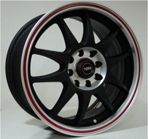 Megatork TORK 346 6.5x15inç 4x108 MAT BLACK + RED ÇELİK JANT