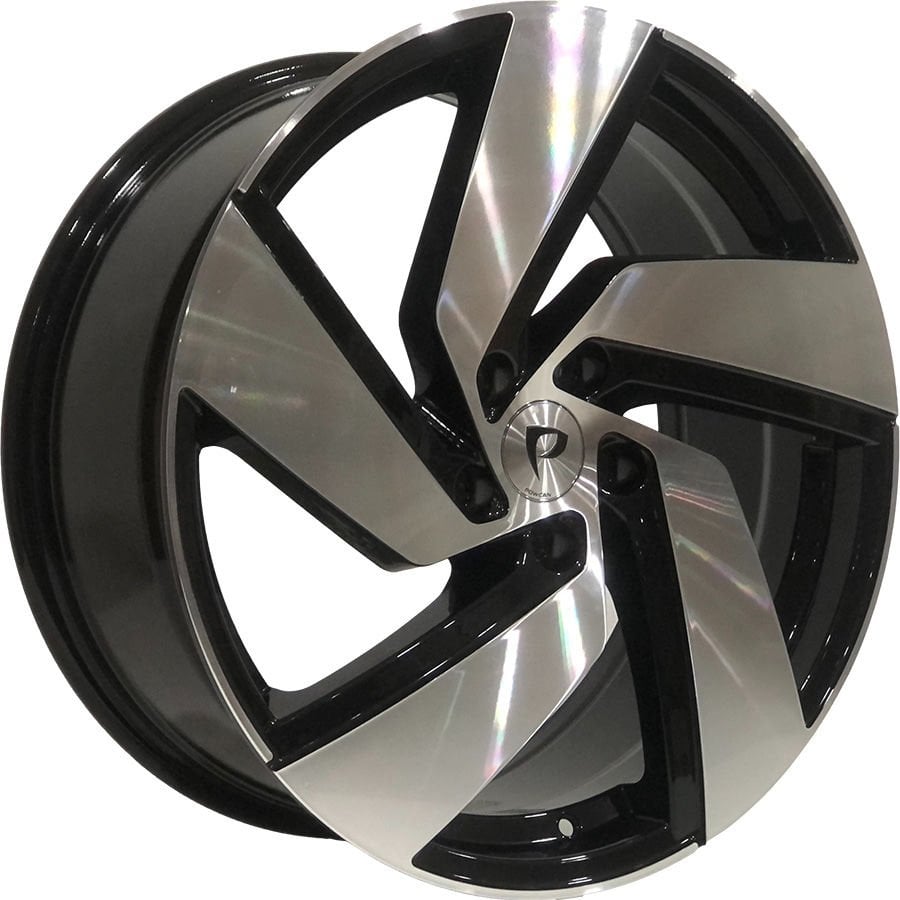 BK 5773 8X18İNÇ  5X112 ET45 57.1 BLACK MACHINED XL ÇELİK JANT