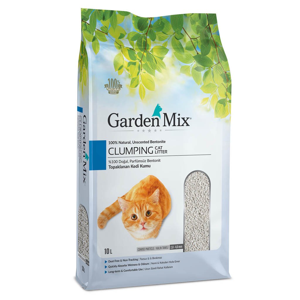 Garden Mix Bentonit Kokusuz Parfüm İçermeyen Kalın Kedi Kumu 10 lt