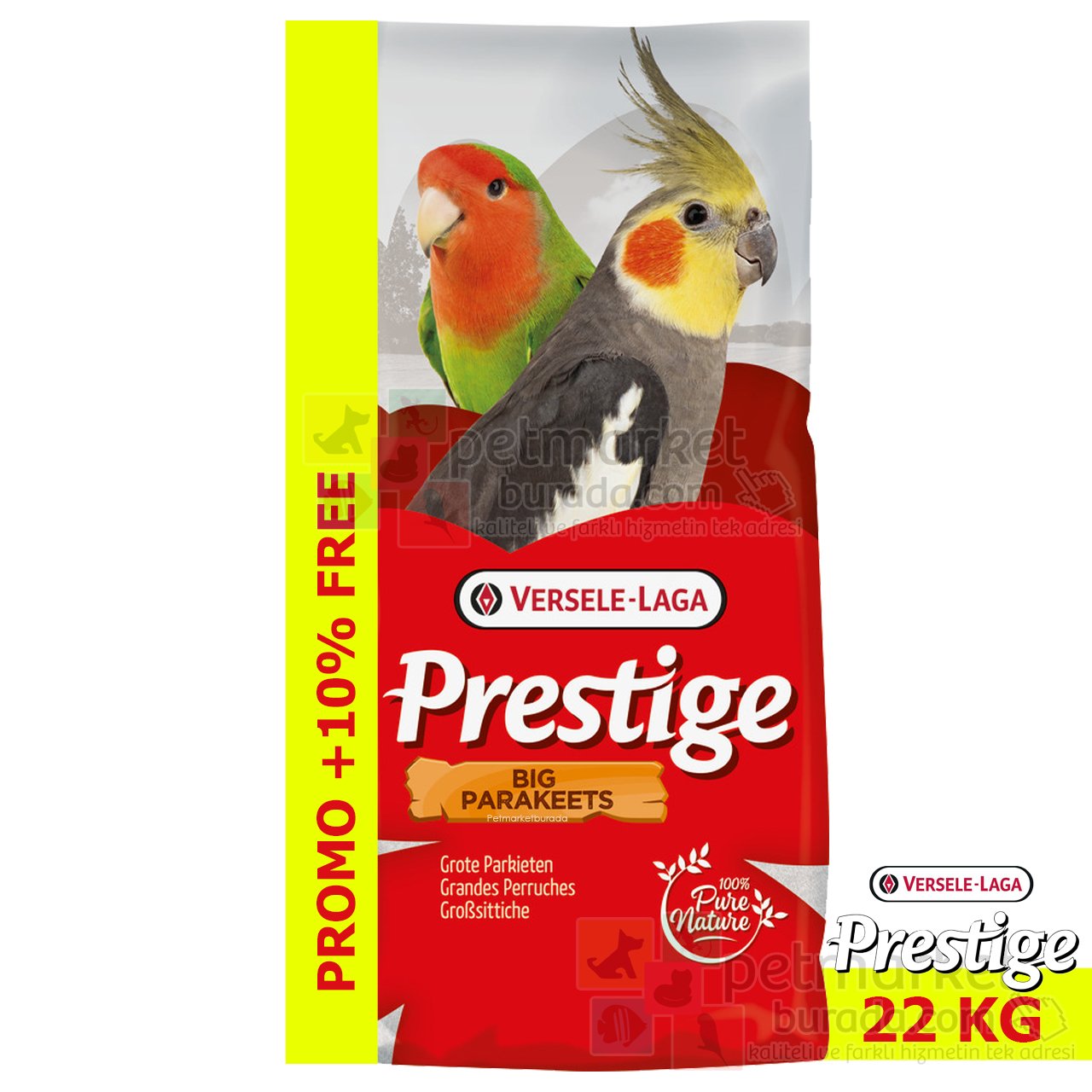 Versele Laga Prestige Big Parakeets Karışık Paraket Yemi 22 kg