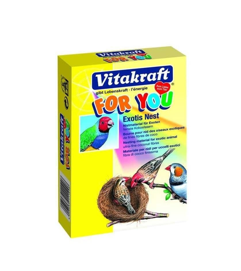 Vitakraft Exotis Tropikal Finchler İçin Hindistan Cevizi Lifli Yuva Yapma Kılı 20g