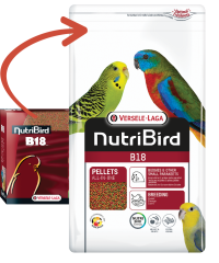 Versele Laga Nutribird B18 Damızlık Muhabbet Kuşları Ve Mini Paraketler İçin Meyveli Pelet Yem 1 kg (Bölünmüş)