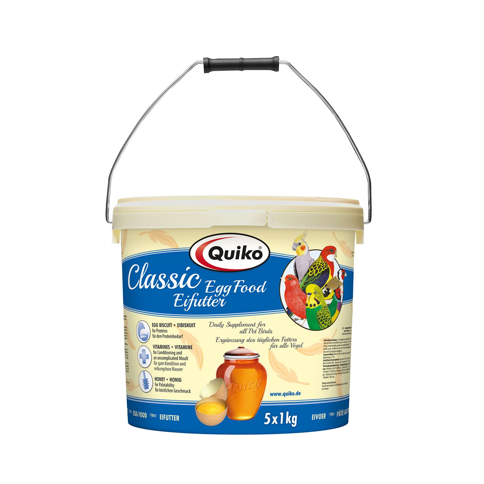 Quiko Classic Ballı Yumurtalı Kuru Muhabbet Kuşu Maması 1 kg (Poşet)