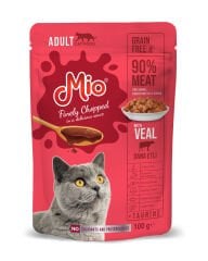 Mio Adult Veal Pouches Yetişkin Kediler İçin Dana Etli Poşet Mama 100 gr