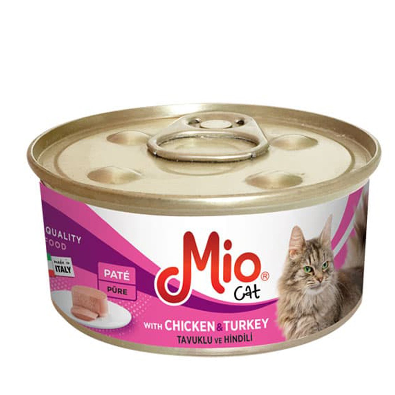 Mio Adut Pate Yetişkin Kediler İçin Tavuklu & Hindili Püre Mama 100 gr
