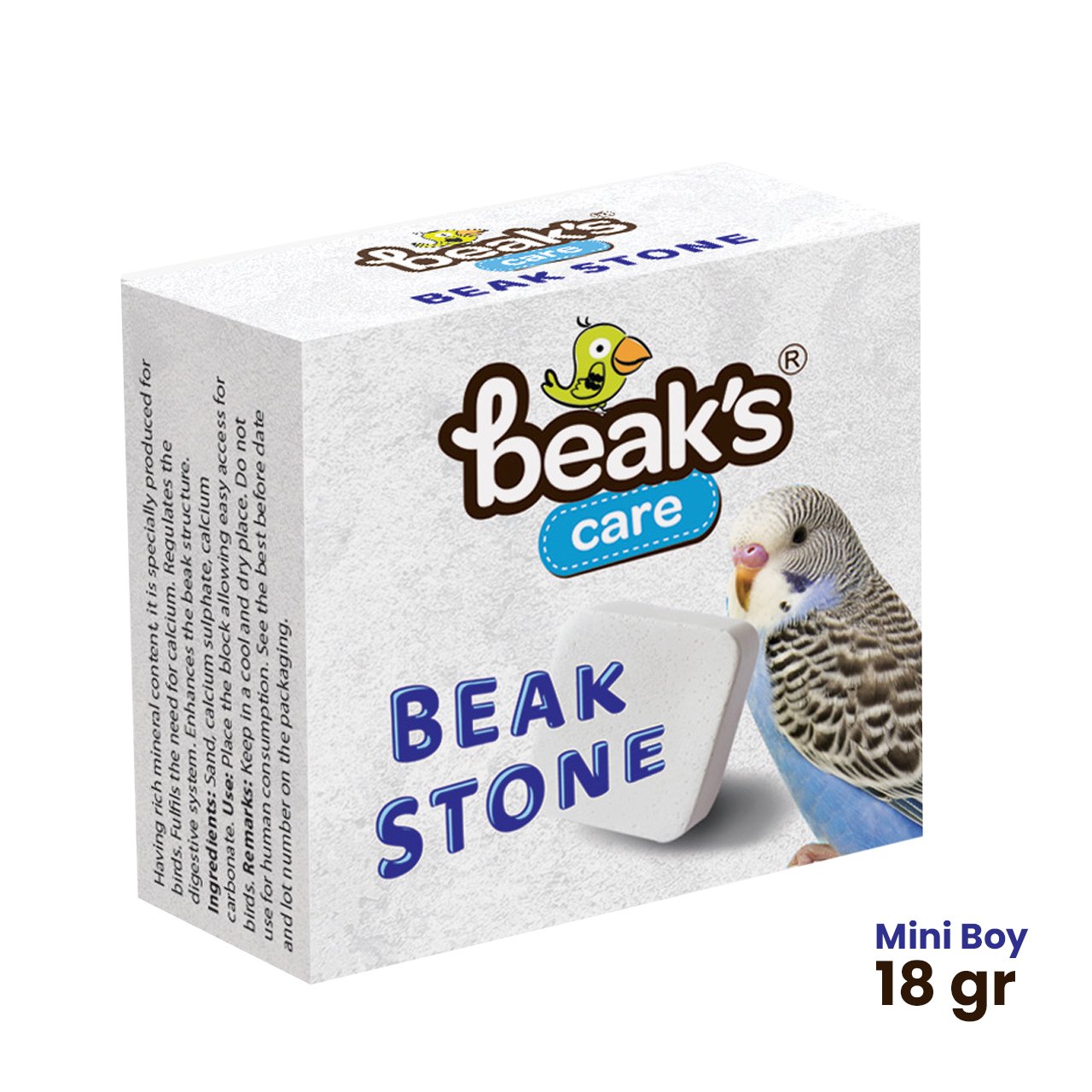 Beaks Care Beak Stone Kalsiyum & Mineralli Küçük Boy Gaga Taşı 1 Adet