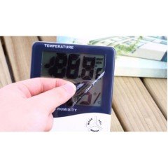 Dijital Nem Sıcaklık Ölçer Termometreli Saat