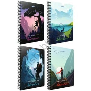 Gıpta Adventure Spiralli Karton Kapak Defter A4 80 Yp Kareli