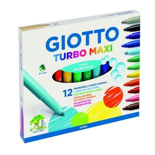 Giotto Turbo Maxi Keçeli Boya 12 Li Kutu