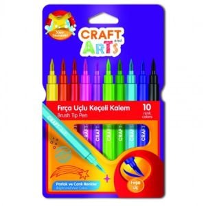 Craft And Arts Keçeli Kalem Fırça Uçlu 10 Lu