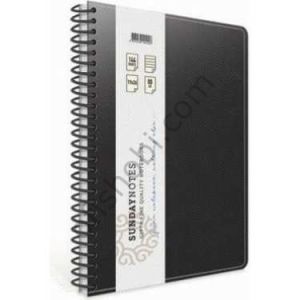 Gıpta Sunday Notes Spiralli Deri Kapak Defter 17x24 140 Yaprak Kareli