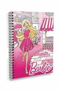 Gıpta Barbıe Spiralli A6 Karton Kapak Defter 80 Yaprak Çizgili