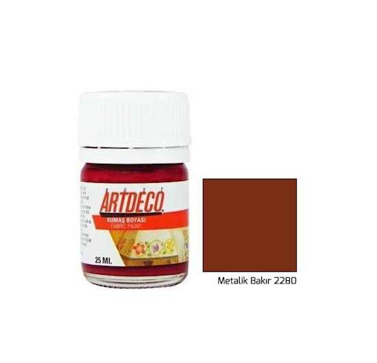 Artdeco Metalik Kumaş Boyası 25 Ml Bakır 228