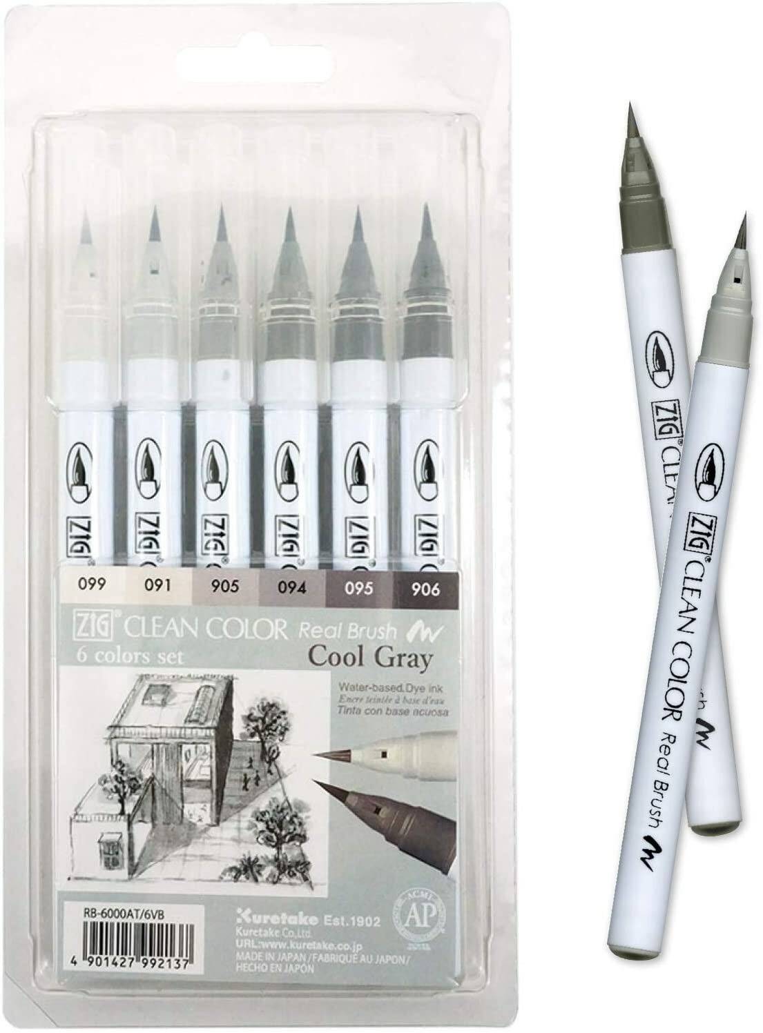 Zig Clean Color Real Brush Rb-6000At / 6Vb 6 Lı Cool Gray