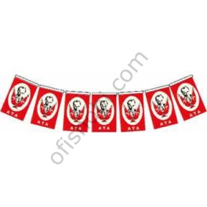 Buket Büyük İpli Bayrak 50 Li Atatürklü 11x18 Cm
