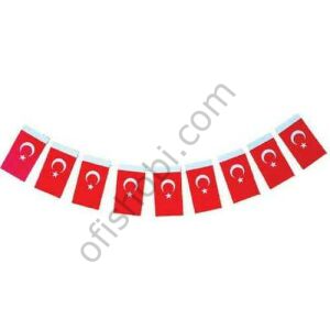 Buket Minik İpli Bayrak 50 Li Türk 6x10 Cm