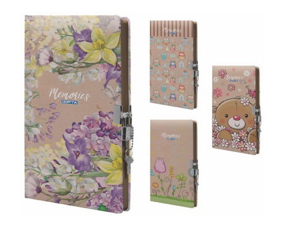 Gıpta Kilitli İp Dikişli Kraft Kapak Hatıra Defter