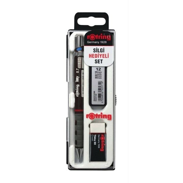 Rotring Tıkky Min Silgi 3 Lü Okul Seti- 0.7 Bordo